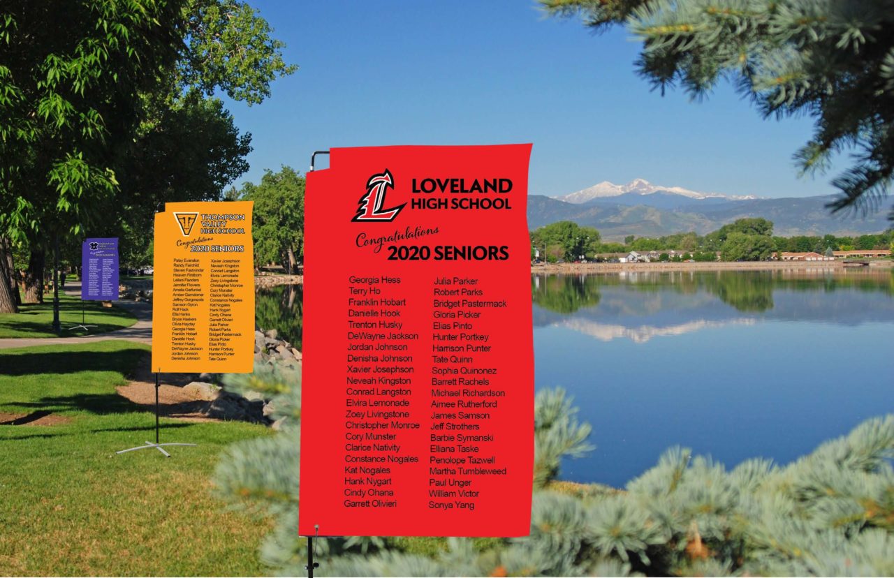 Loveland Honors 2020 High School Graduates with Pennant Flag Walk of Honor