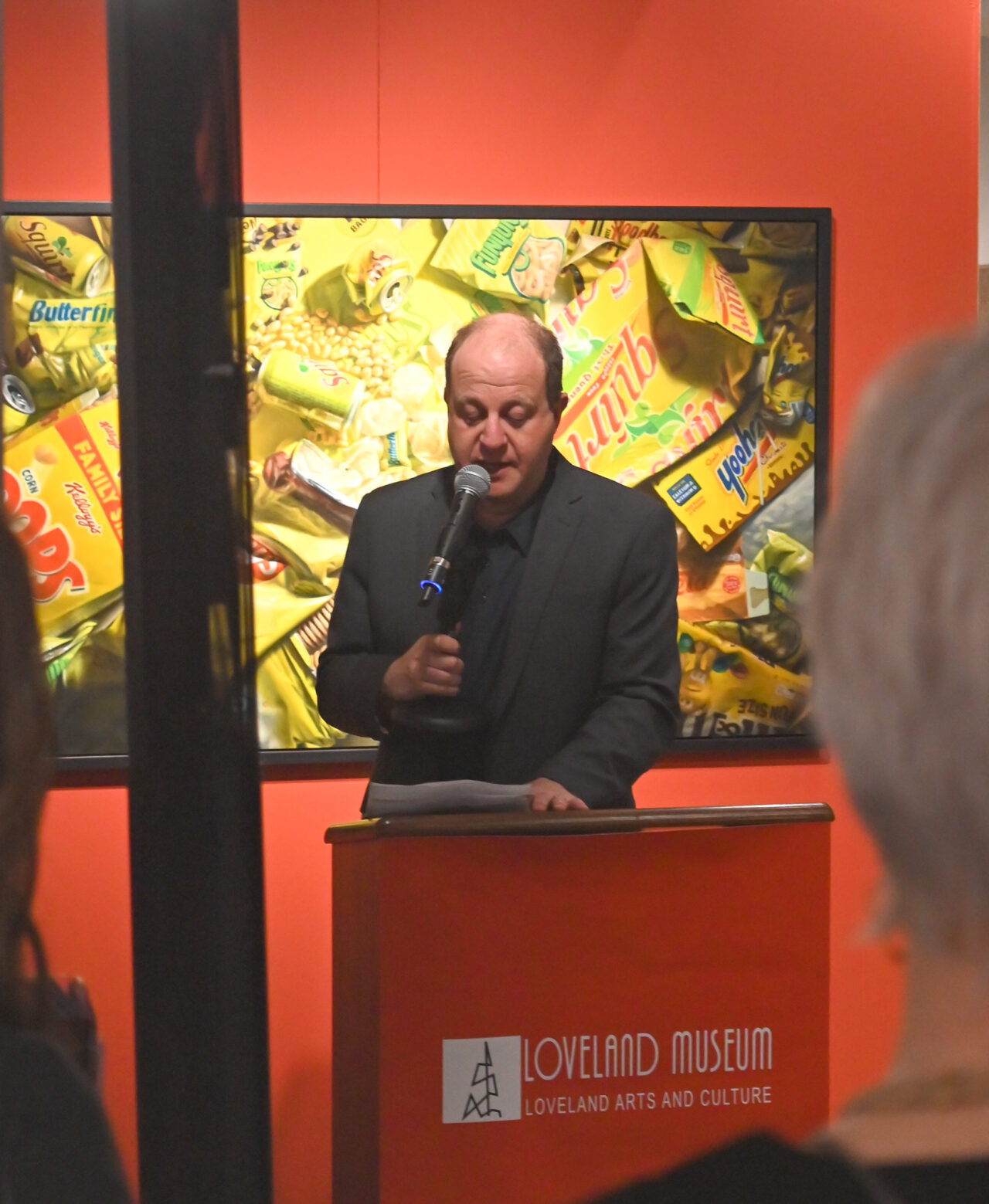 Gov. Jared Polis at the 2023 Governor's Art Show