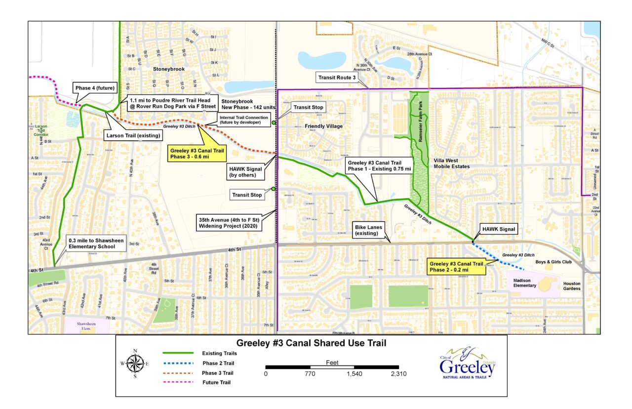 Greeley #3 Canal Trail Map