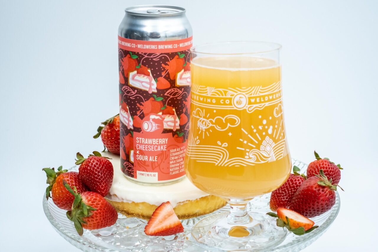 A can of WeldWerks' Strawberry Cheesecake Spring 2024 beer release.