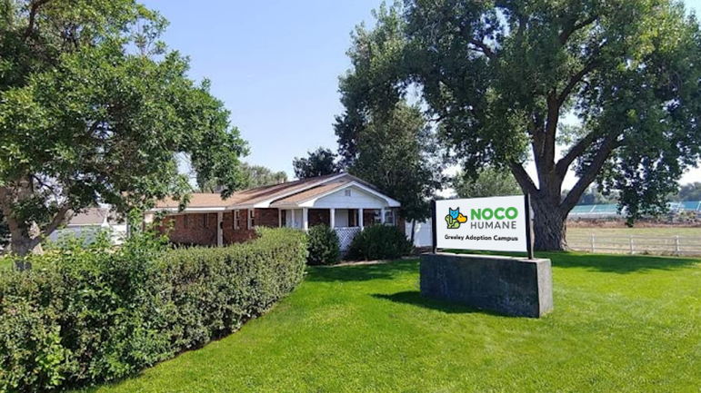 Exterior shot of the NOCO Humane Greeley Adoption Campus before renovations.