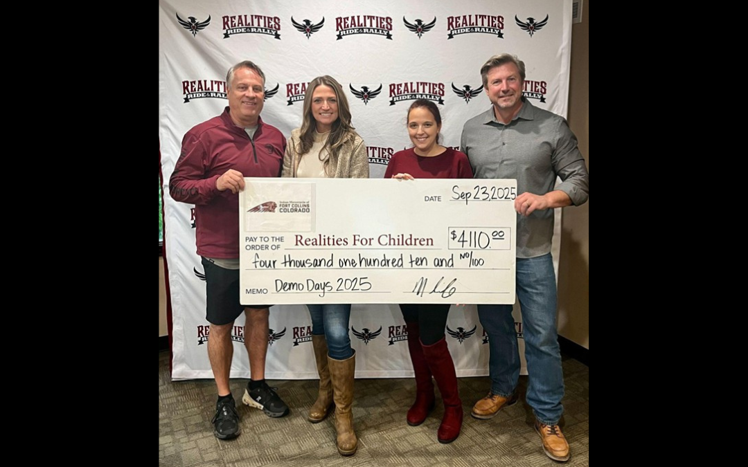 Indian Motorcycle of Fort Collins Donates $4,110 to Realities For Children in Honor of 10-year Anniversary