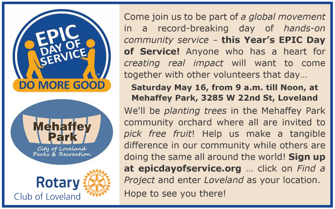 Loveland Rotary Club Announces Epic Day of Service