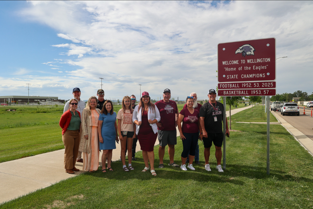 New sign honors state champions from Wellington Middle/High School