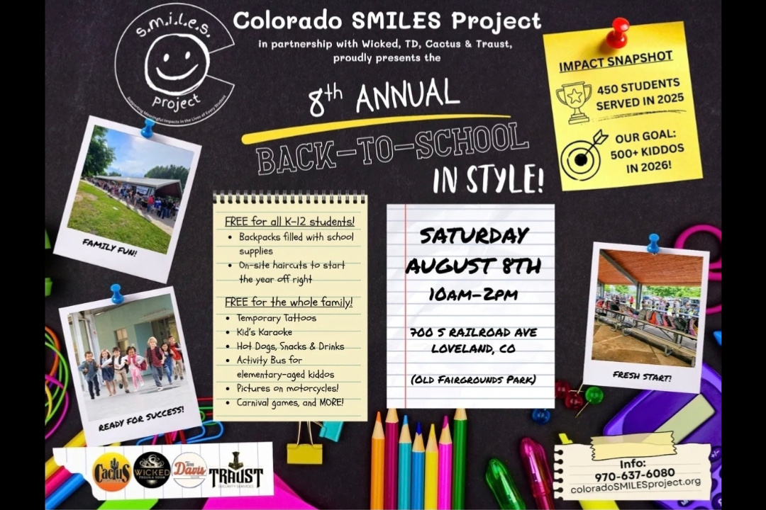 The Colorado S.M.I.L.E.S. Project to Host “Back to School in Style” Backpack Giveaway on August 8
