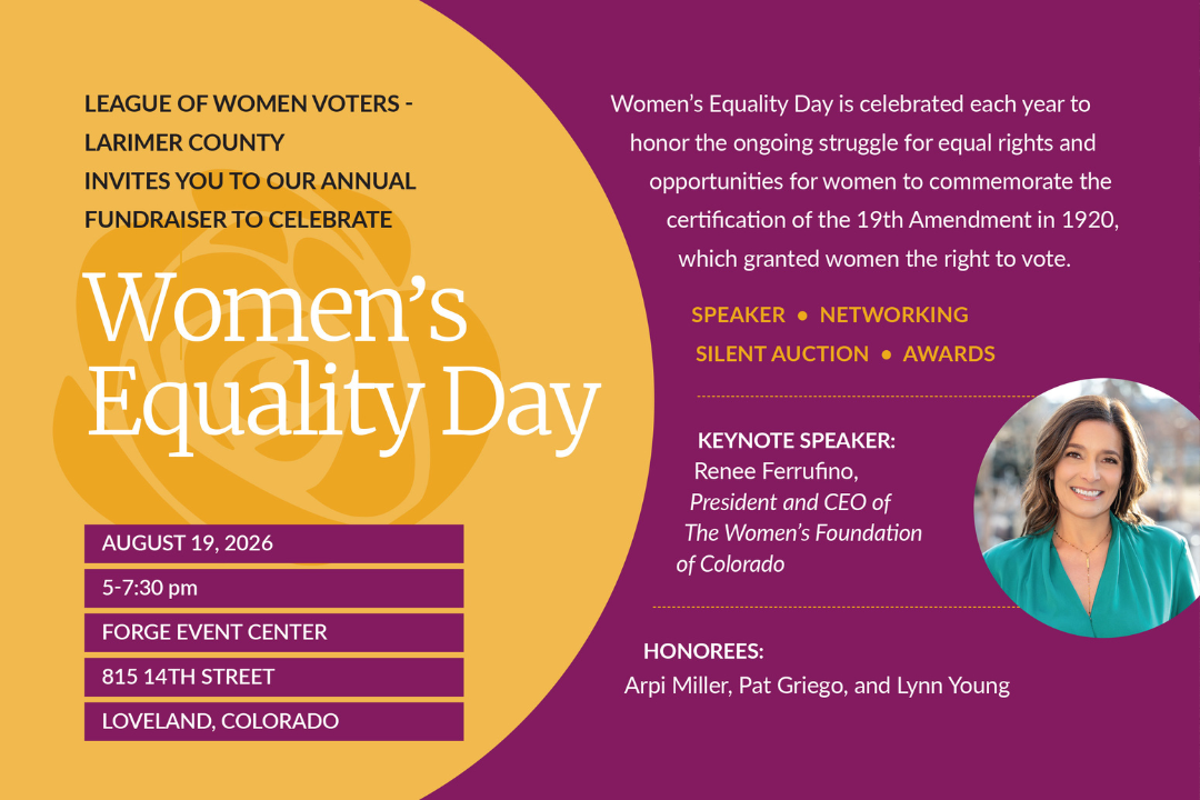 LWV-LC Invites Community to Women’s Equality Day Event