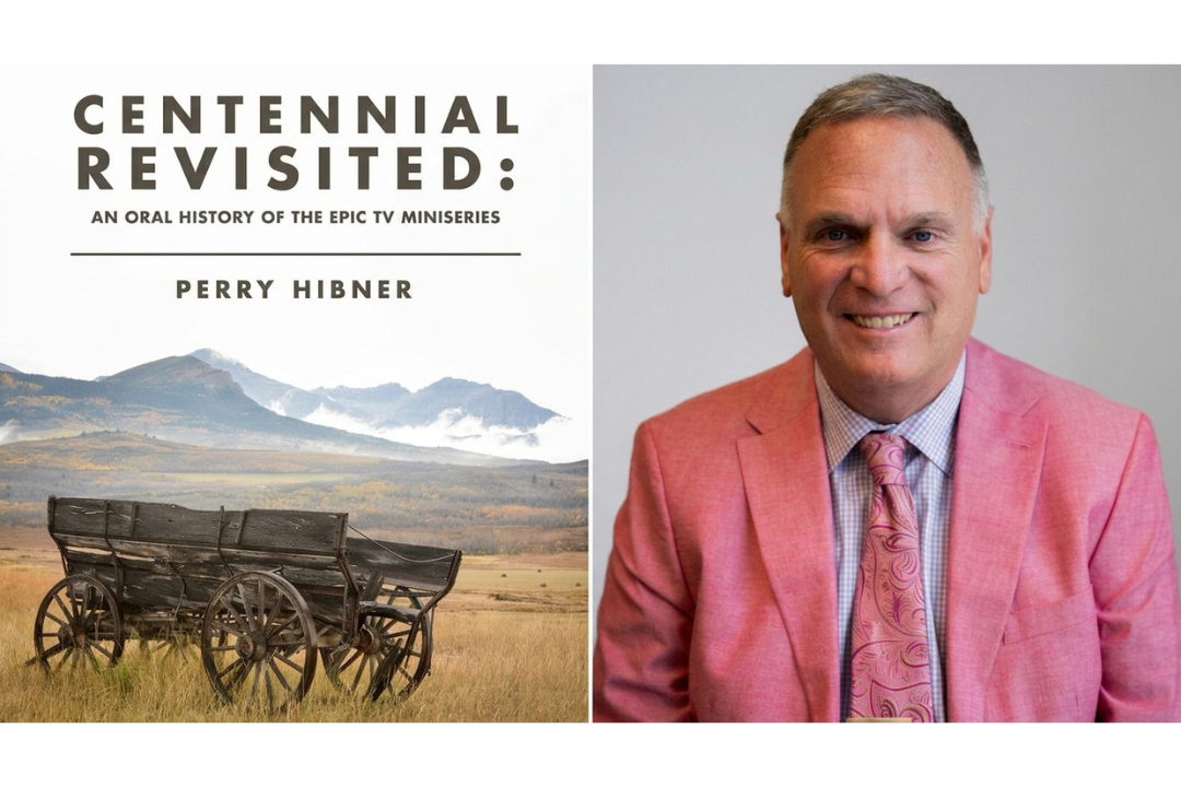 Greeley History Museum to Host Author Talk on the Making of Centennial Two images together, with a book cover on the left showing a prairie and mountains with an old wooden wagon in the foreground. Author Perry Hibner’s photo is on the right.